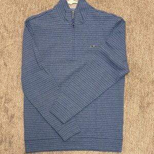 Vineyard Vines Men's Blue Zip-Up Sweater